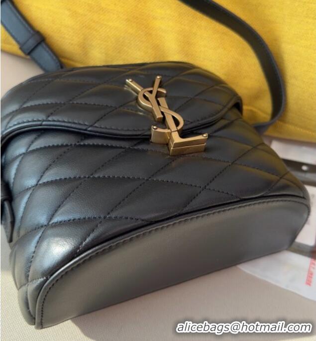 Best Price Saint Laurent June Box Bag in Quilted Lambskin 710080 Black 2025 Top Quality