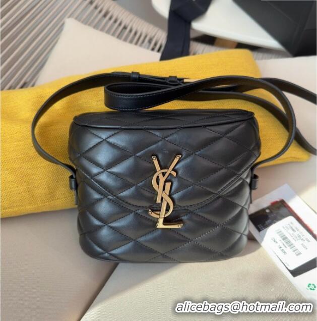 Best Price Saint Laurent June Box Bag in Quilted Lambskin 710080 Black 2025 Top Quality