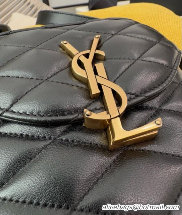 Best Price Saint Laurent June Box Bag in Quilted Lambskin 710080 Black 2025 Top Quality