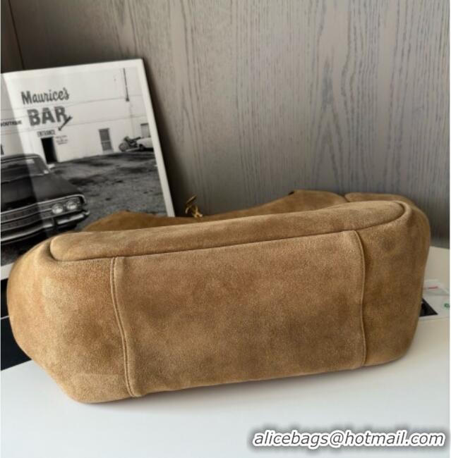 Best Design Saint Laurent Bea Tote in Suede 763435 Brown 2025 Top Quality