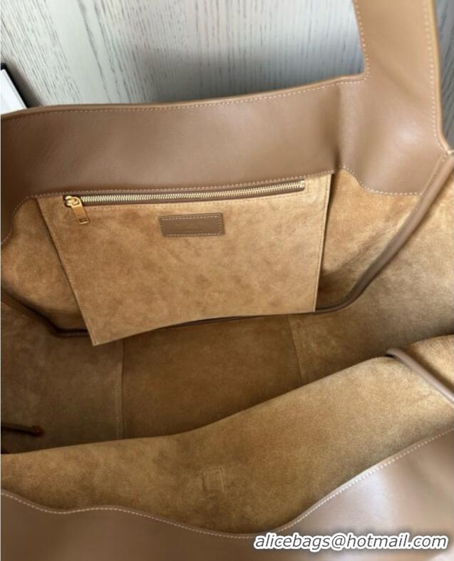 Best Design Saint Laurent Bea Tote in Suede 763435 Brown 2025 Top Quality