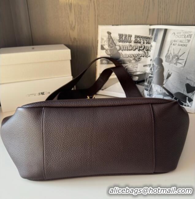 Discount Saint Laurent Bea Tote in Grained Deepskin 763435 Coffee 2025 Top Quality