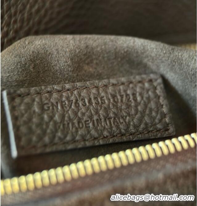 Discount Saint Laurent Bea Tote in Grained Deepskin 763435 Coffee 2025 Top Quality