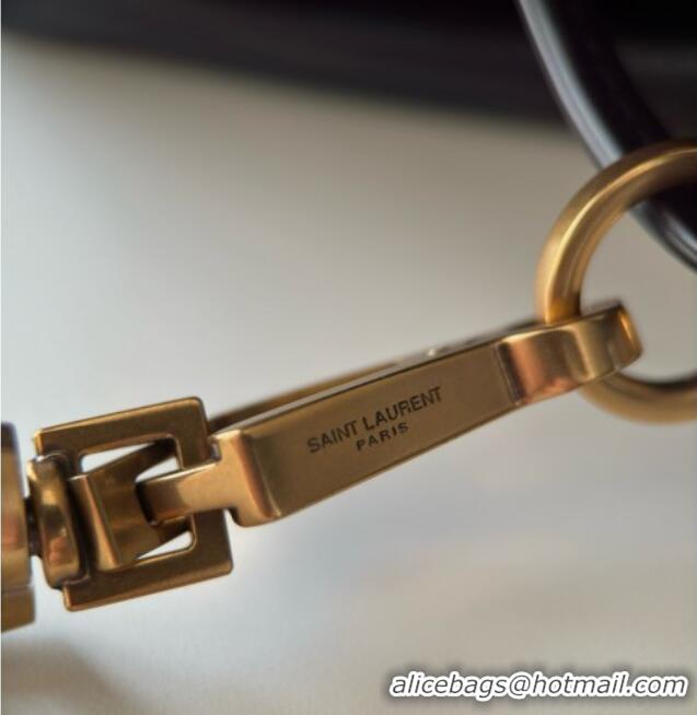 Luxury Cheap Saint Laurent Paris Vii Pochon Bucket Bag in Black Lambskin 804302 2025 Top Quality