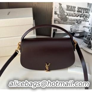 Most Popular Saint Laurent Voltaire Bag in Box Leather 787671 Coffee 2025 Top Quality