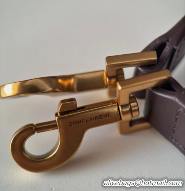 Most Popular Saint Laurent Voltaire Bag in Box Leather 787671 Coffee 2025 Top Quality