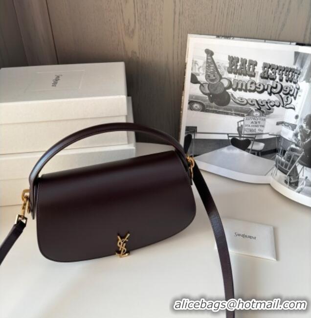 Most Popular Saint Laurent Voltaire Bag in Box Leather 787671 Coffee 2025 Top Quality