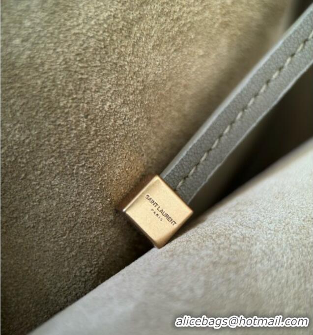 Grade Design Saint Laurent Bea Tote in Suede 763435 Barley Green 2025 Top Quality