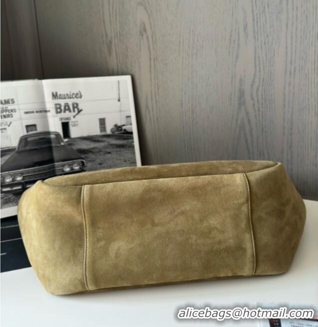 Grade Design Saint Laurent Bea Tote in Suede 763435 Barley Green 2025 Top Quality