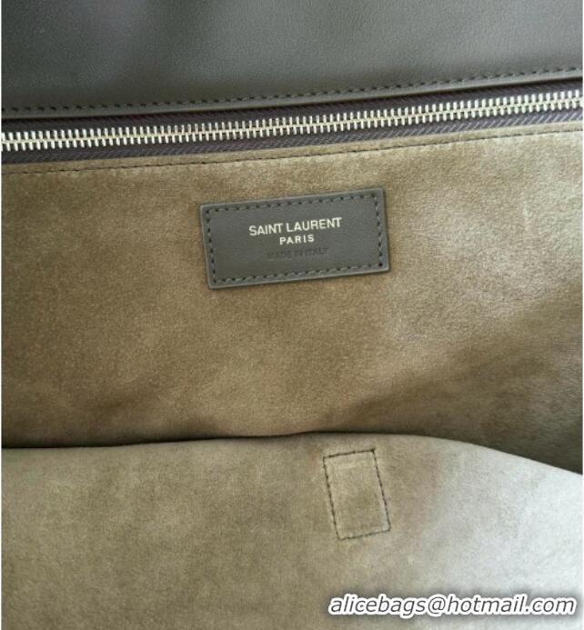 Grade Design Saint Laurent Bea Tote in Suede 763435 Barley Green 2025 Top Quality
