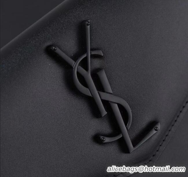Famous Brand Saint Laurent Uptown Pouch in Smooth Leather 565739 All Black 2025