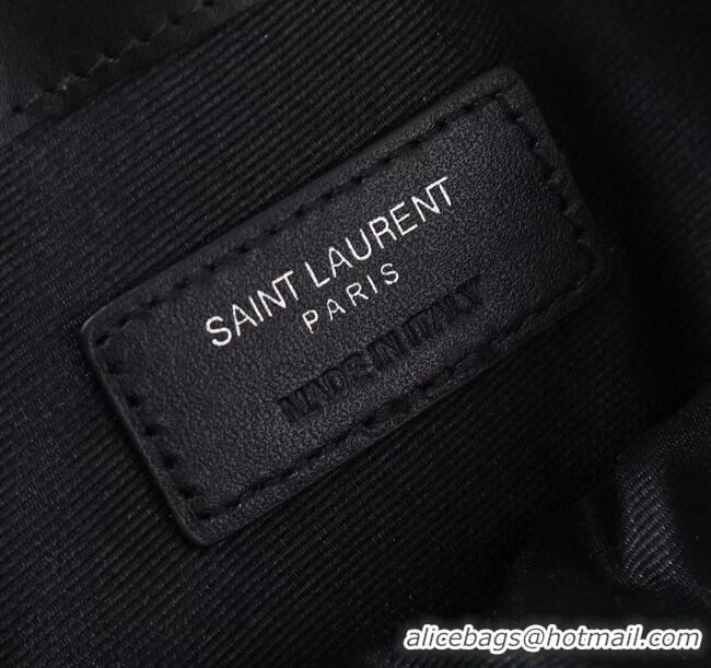 Famous Brand Saint Laurent Uptown Pouch in Smooth Leather 565739 All Black 2025