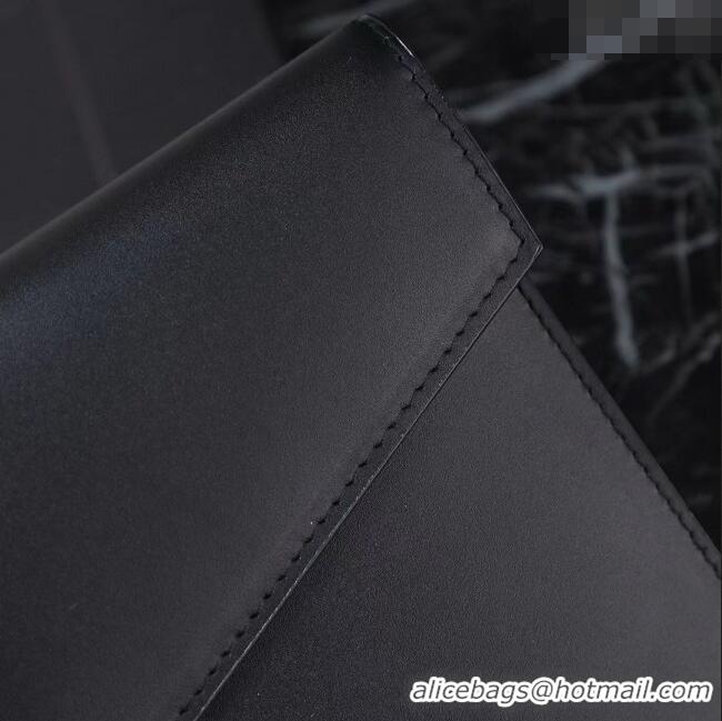 Top Quality Saint Laurent Uptown Pouch in Smooth Leather 565739 Black/Silver 2025