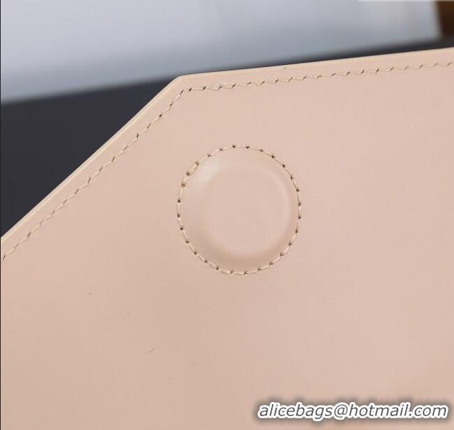 Promotional Saint Laurent Uptown Pouch in Smooth Leather 565739 Apricot/Gold 2025