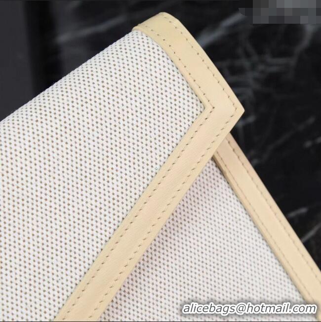 Pretty Style Saint Laurent Uptown Pouch in Canvas and Leather 565739 Apricot 2025
