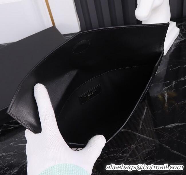 Super Quality Saint Laurent Uptown Pouch in Stripe Canvas and Leather 565739 2025