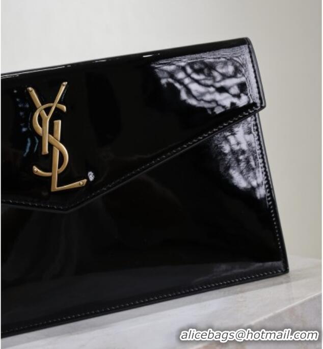 Super Quality Saint Laurent Uptown Pouch in Patent Leather 565739 Black 2025