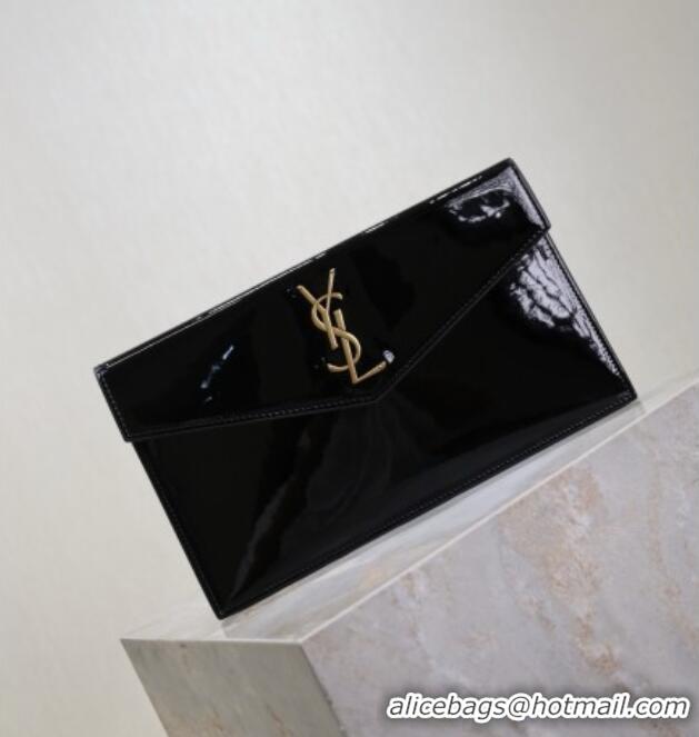 Super Quality Saint Laurent Uptown Pouch in Patent Leather 565739 Black 2025