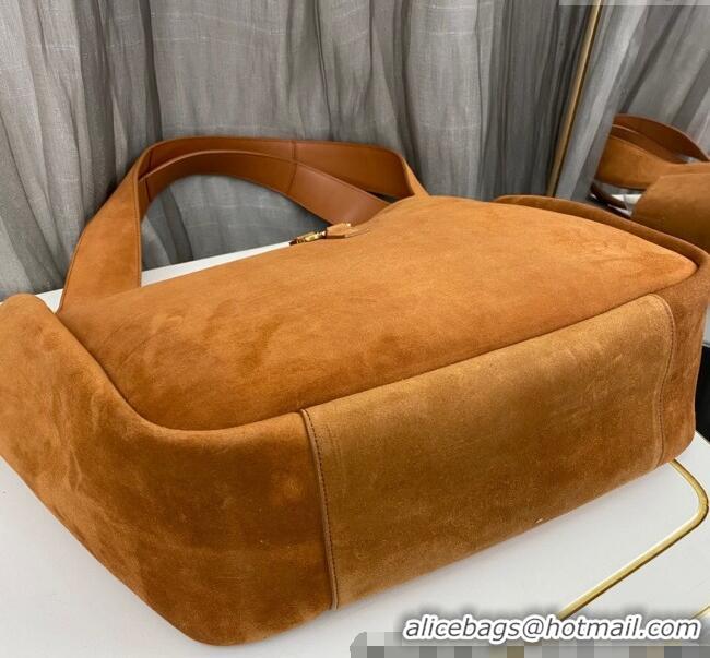Big Discount Saint Laurent Bea Tote Bag in Suede 763435 Brown 2025
