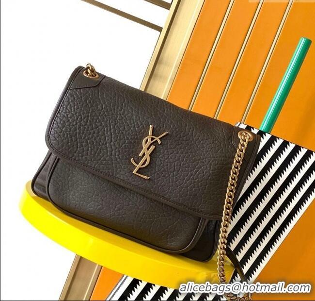 Promotional Saint Laurent Medium Niki Bag in Elephant-Grained Lambskin 633178 Musk 2025