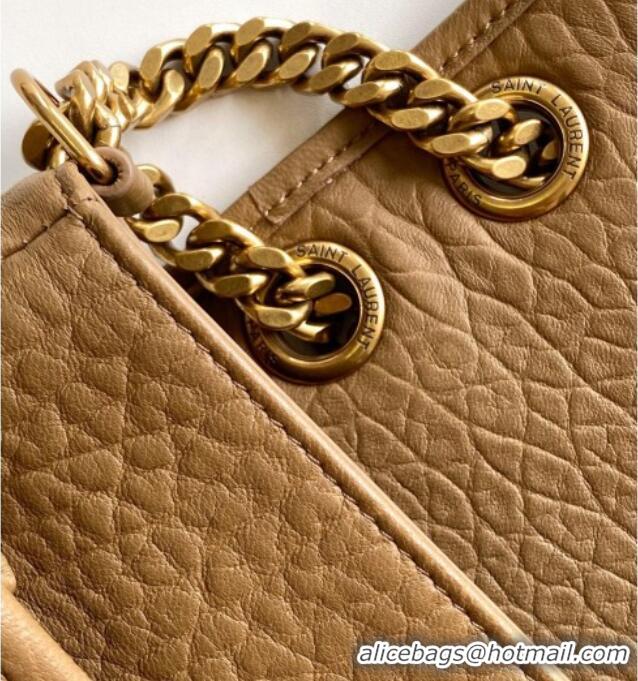 Well Crafted Saint Laurent Medium Niki Bag in Elephant-Grained Lambskin 633178 Caramel Brown 2025