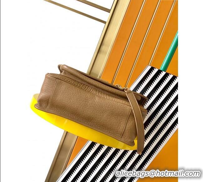 Well Crafted Saint Laurent Medium Niki Bag in Elephant-Grained Lambskin 633178 Caramel Brown 2025