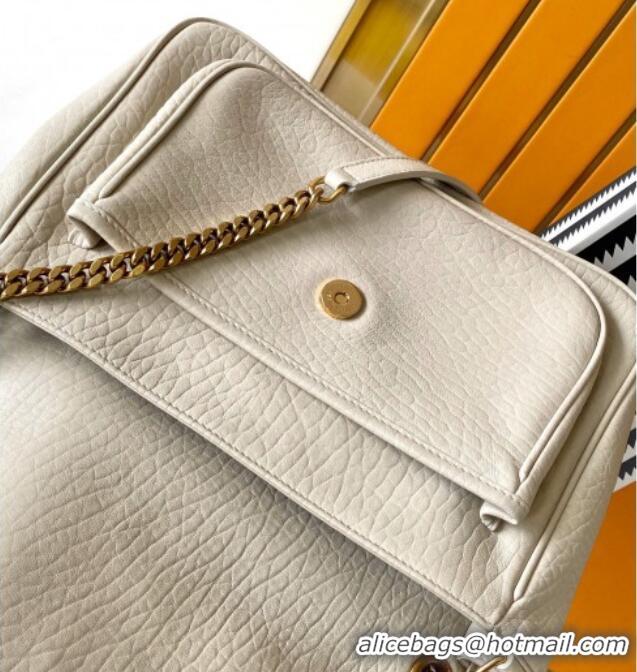 Famous Brand Saint Laurent Medium Niki Bag in Elephant-Grained Lambskin 633178 White 2025