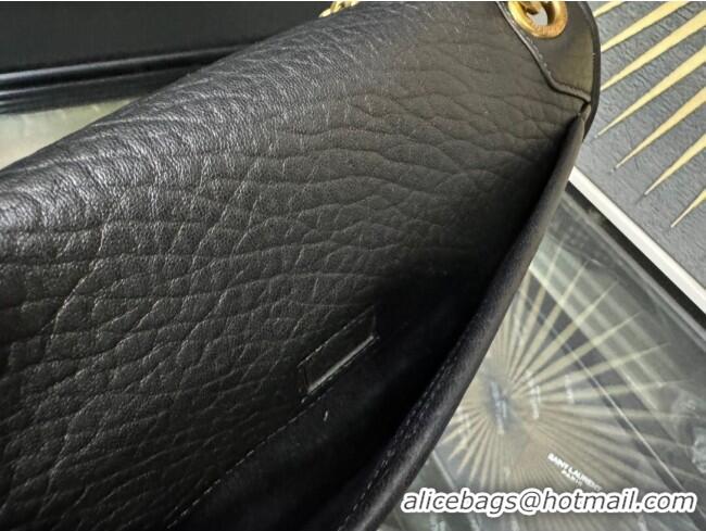 Low Cost Saint Laurent Medium Niki Bag in Elephant-Grained Lambskin 633178 Black/Gold 2025