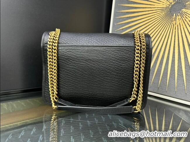 Low Cost Saint Laurent Medium Niki Bag in Elephant-Grained Lambskin 633178 Black/Gold 2025