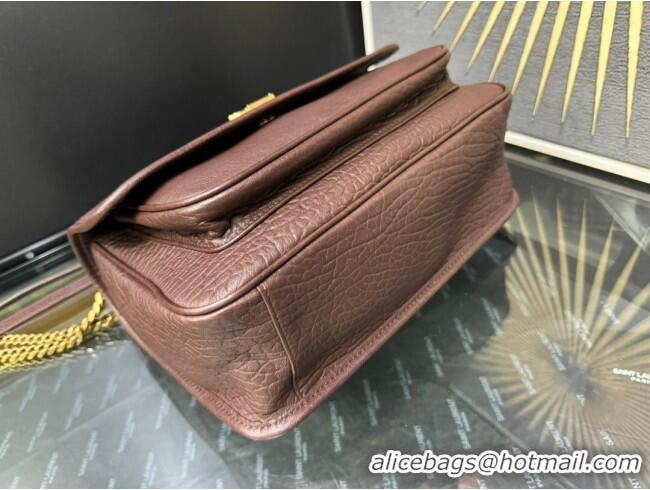 Unique Style Saint Laurent Medium Niki Bag in Elephant-Grained Lambskin 633178 Dark Brown 2025