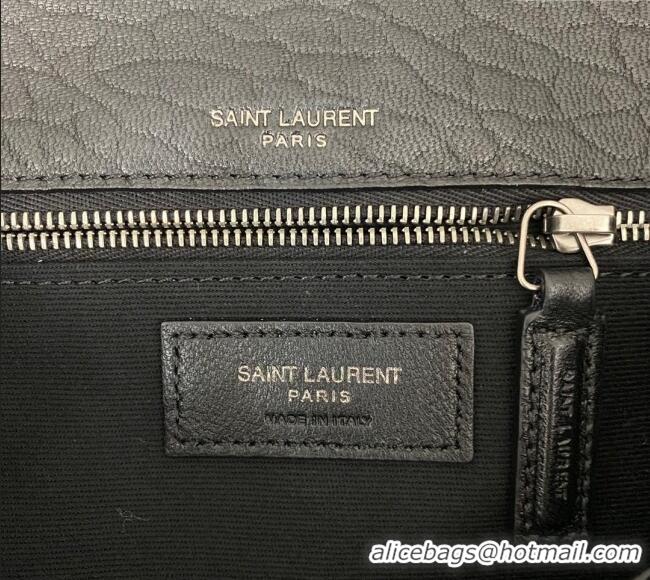 Best Price Saint Laurent Medium Niki Bag in Grained Lambskin 633178 Black/Silver 2025