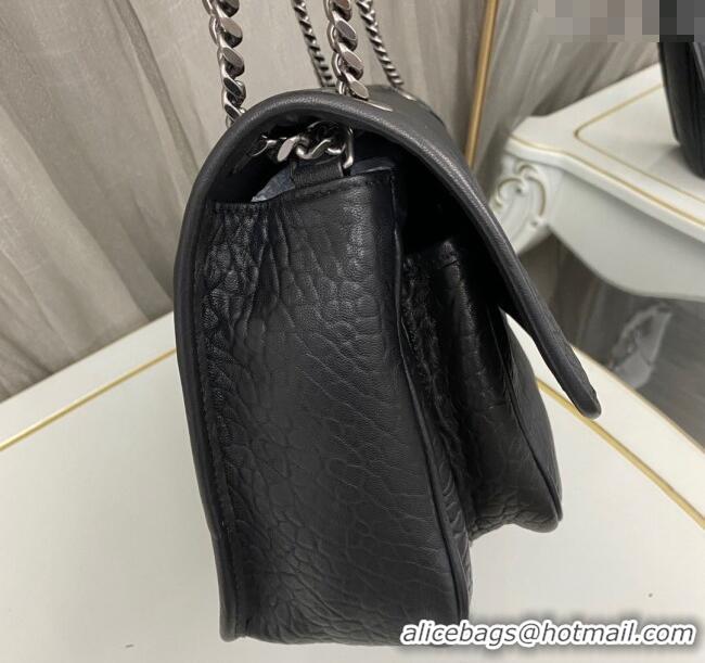 Best Price Saint Laurent Medium Niki Bag in Grained Lambskin 633178 Black/Silver 2025