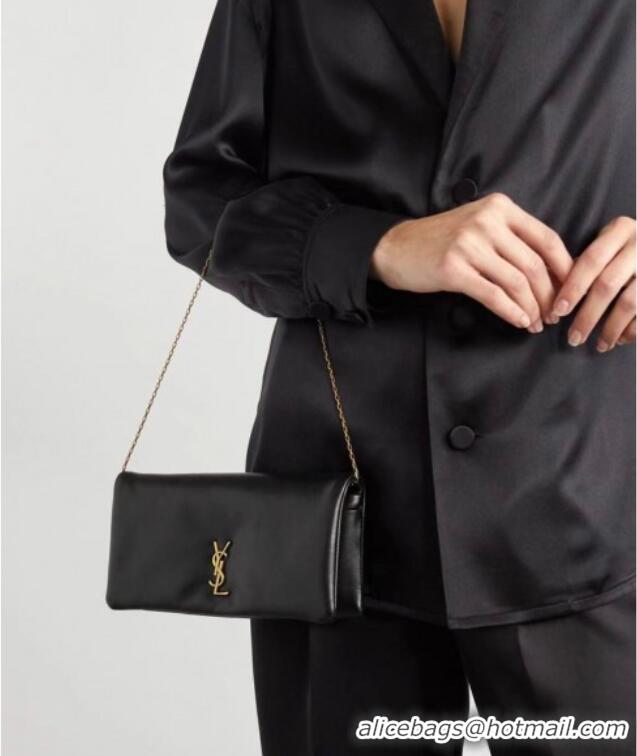 Buy Discount Saint Laurent Calypso Mini Bag in Lambskin Leather 801772 Black 2025