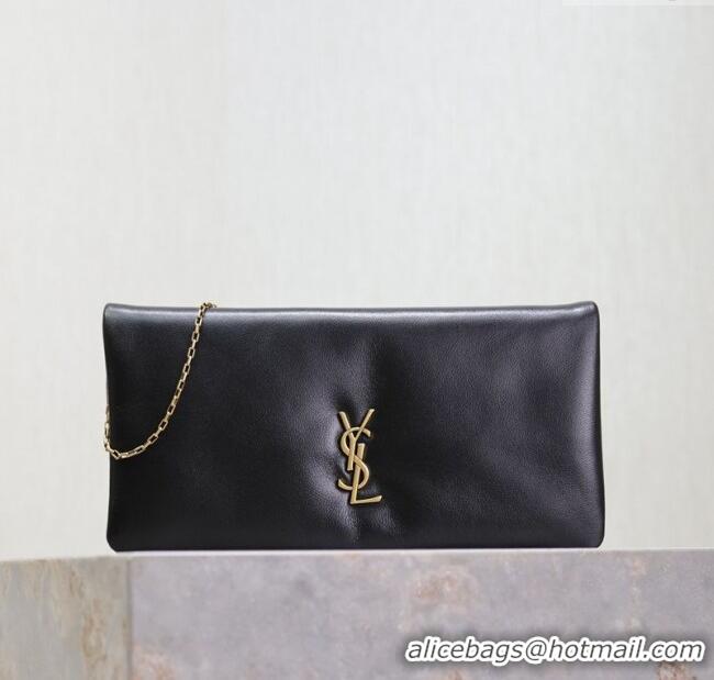 Buy Discount Saint Laurent Calypso Mini Bag in Lambskin Leather 801772 Black 2025