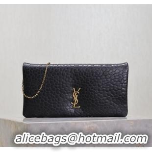 Reasonable Price Saint Laurent Calypso Mini Bag in Elephant-Grained Leather 801772 Black 2025