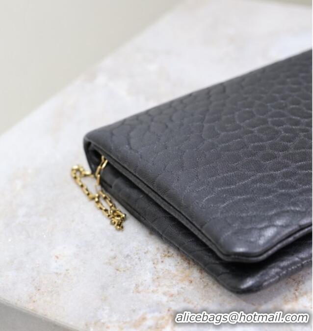 Reasonable Price Saint Laurent Calypso Mini Bag in Elephant-Grained Leather 801772 Black 2025