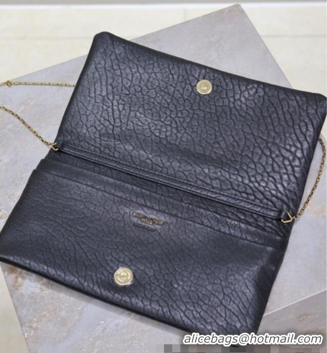 Reasonable Price Saint Laurent Calypso Mini Bag in Elephant-Grained Leather 801772 Black 2025