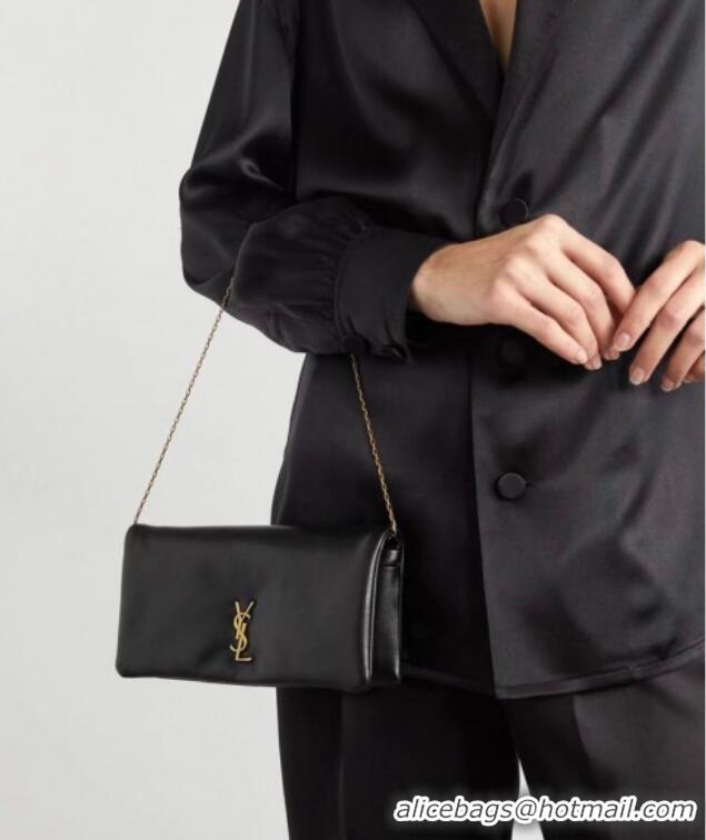 Reasonable Price Saint Laurent Calypso Mini Bag in Elephant-Grained Leather 801772 Black 2025