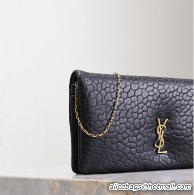 Reasonable Price Saint Laurent Calypso Mini Bag in Elephant-Grained Leather 801772 Black 2025
