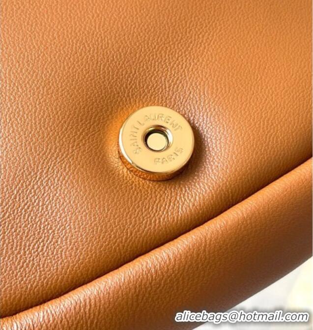 Low Price Saint Laurent Jamie 4.3 Mini Chain Bag in Lambskin Leather 766756 Brown 2025