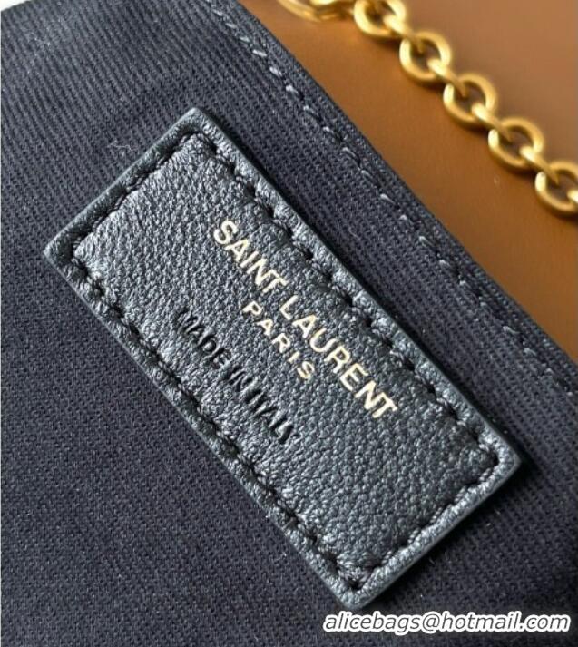 Low Price Saint Laurent Jamie 4.3 Mini Chain Bag in Lambskin Leather 766756 Brown 2025