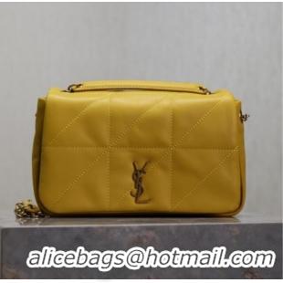 Top Grade Saint Laurent Jamie 4.3 Mini Bag in Soft Lambskin 766754 Yellow 2025