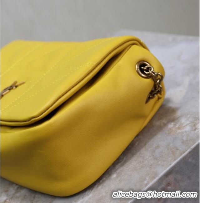 Top Grade Saint Laurent Jamie 4.3 Mini Bag in Soft Lambskin 766754 Yellow 2025