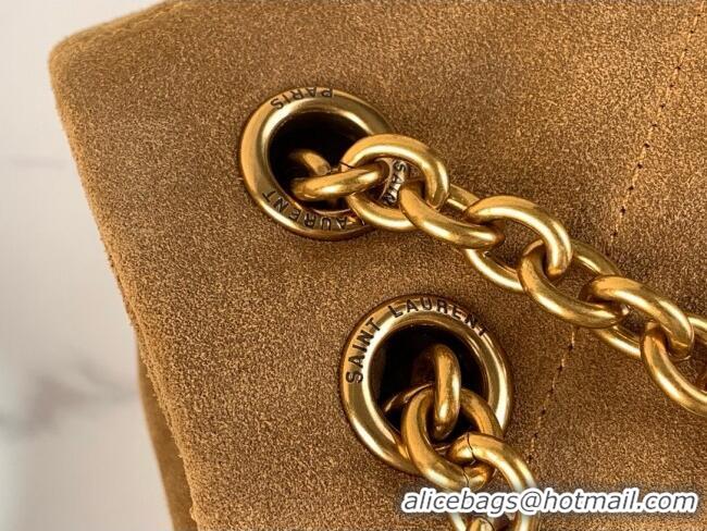 Famous Brand Saint Laurent Jamie 4.3 Large Bag in Suede 742431 Golden Leaf 2025