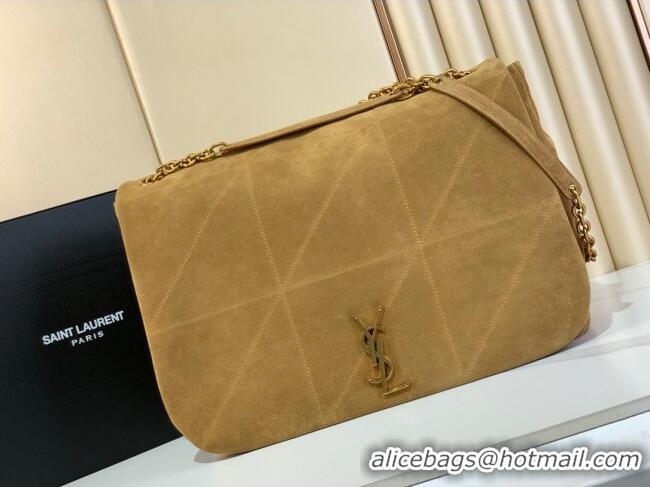 Famous Brand Saint Laurent Jamie 4.3 Large Bag in Suede 742431 Golden Leaf 2025