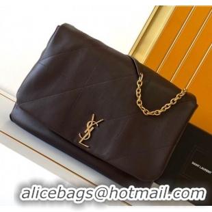 New Style Saint Laurent Jamie 4.3 Large Bag in Soft Lambskin 742431 Dark Brown 2025