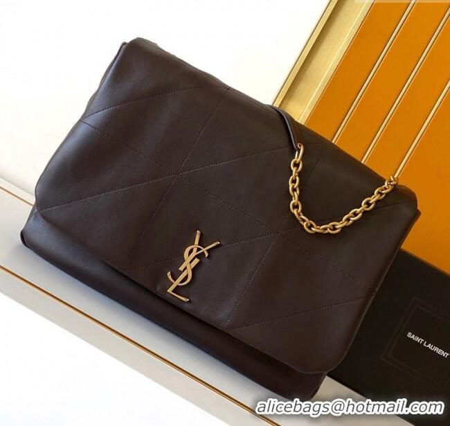 New Style Saint Laurent Jamie 4.3 Large Bag in Soft Lambskin 742431 Dark Brown 2025