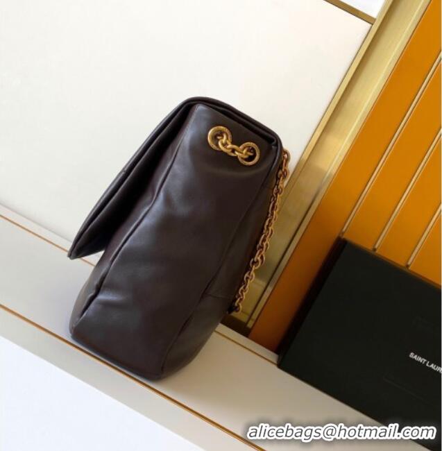 New Style Saint Laurent Jamie 4.3 Large Bag in Soft Lambskin 742431 Dark Brown 2025