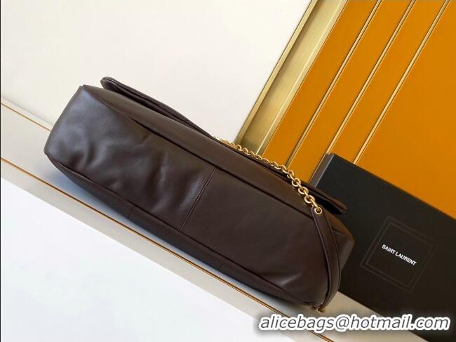 New Style Saint Laurent Jamie 4.3 Large Bag in Soft Lambskin 742431 Dark Brown 2025