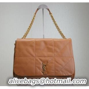 Luxury Discount Saint Laurent Jamie 4.3 Large Bag in Soft Lambskin 742431 Brown Caramel 2025